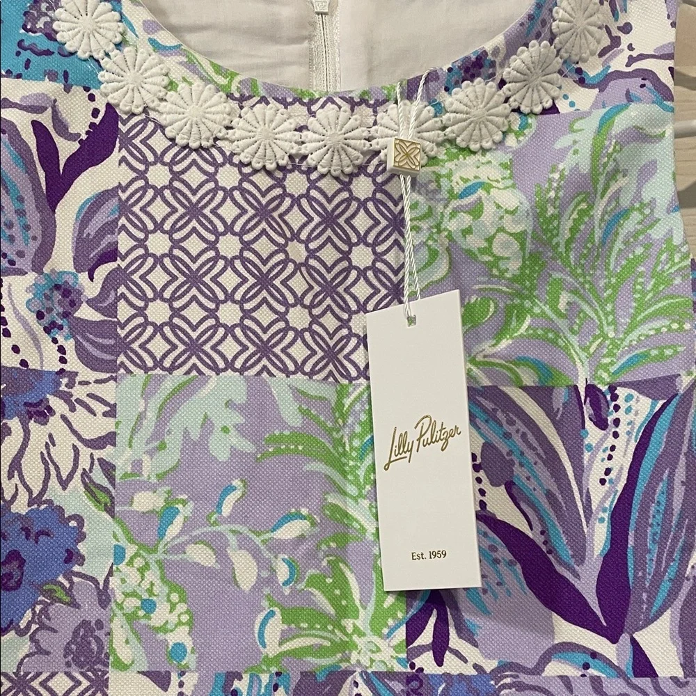 Lilly Pulitzer® Girls 2-10 Juicy Story Patch Shift Dress with Pockets NWT Size 8 - Picture 4 of 6